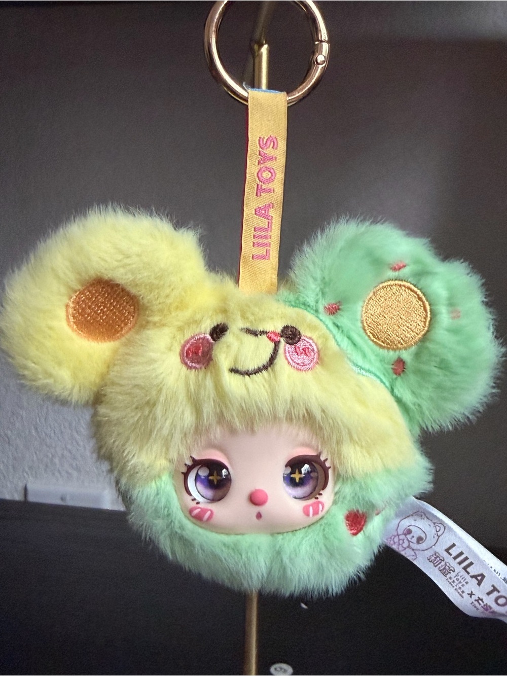 Baby Three Liila's Garden Tea Party green yellow mouse design